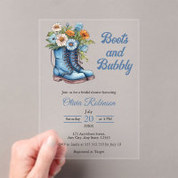 Western Cowgirl Blue Boots & Bubbly Bridal Shower 