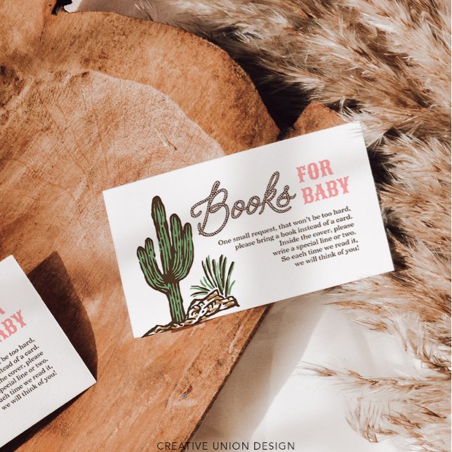 Western Cowgirl Books for Baby Shower Card (Creator Uploaded)