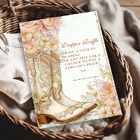 Western Cowgirl Boots Floral Diapper Raffle
