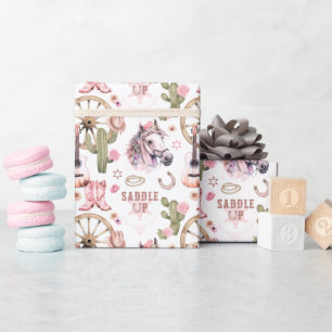 Western Cowgirl Boots & Horse Gift Wrap