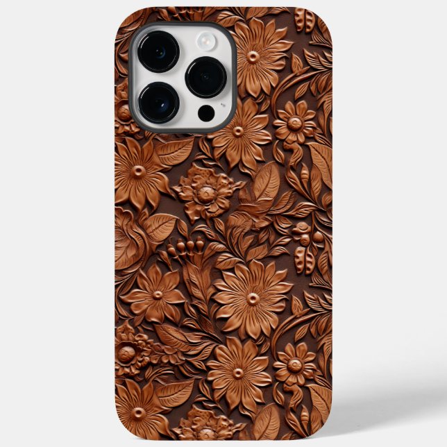 Western Cowgirl Brown Floral  Case-Mate iPhone Case (Back)