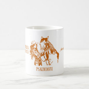 Western Cowgirl Christian Mug Psalm 107:1