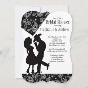 Western Cowgirl couple Bridal Shower Invitation