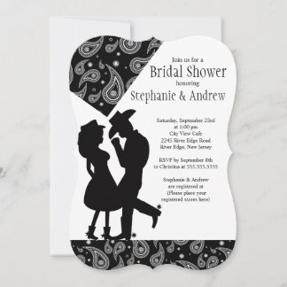 Western Cowgirl couple Bridal Shower Invitation