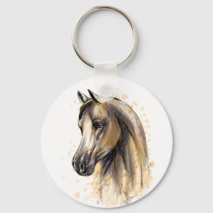 Western Cowgirl Equestrian Horseback Riding Horse Key Ring