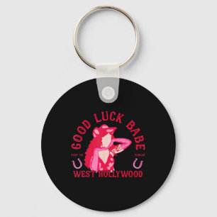 Western Cowgirl Good Luck Babe Dancing Disco Coque Key Ring