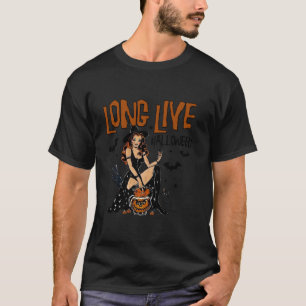 Western Cowgirl Halloween Retro Halloween Witchy B T-Shirt