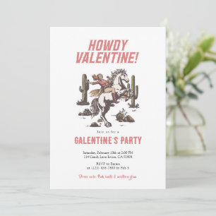 Western Cowgirl Howdy Valentine Galentine’s Invitation