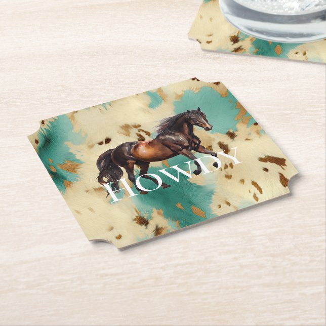 Western Cowgirl  Paper Coaster (Angled)