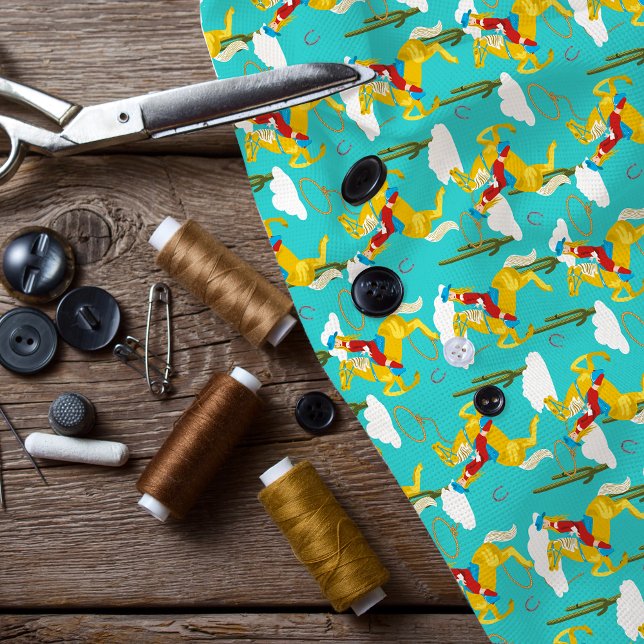 Western Cowgirl Retro Patterned Fabric (Creator Uploaded)