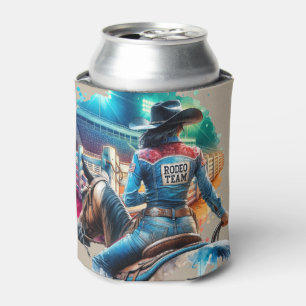 Western Cowgirl Rodeo Team at Arena Can Cooler