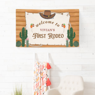 Western Cowgirl Saddle Up Rodeo Welcome Banner