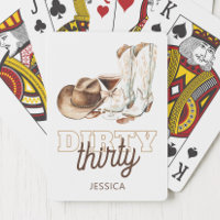 Western Cowgirl White Dirty Thirty 30th Birthday