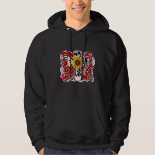 Western Cowhide Sunflower Cross Jesus God Christia Hoodie