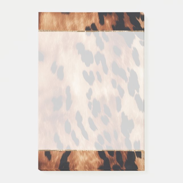Western Cream Brown Cowhide  Post-it Notes (Front)