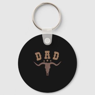 Western Dad First Second Birthday Cowboy Family Ma Key Ring