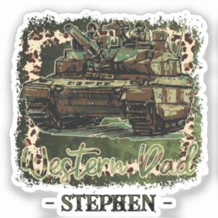 Western Dad Military Tank Camouflage