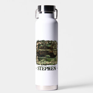 Western Dad Military Tank Camouflage Water Bottle