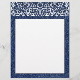 Western Denim and Bandanna Letterhead stationary