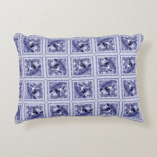 Western Denim Blue Delft Tile Decorative Cushion
