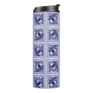 Western Denim Blue Delft Tile - Thermal Tumbler