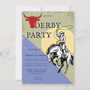 Western Derby Party Invitation Cowboy Horse Racing