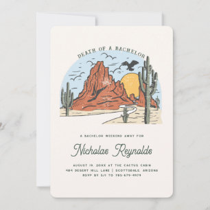 Western Desert Bachelor Party Invitation