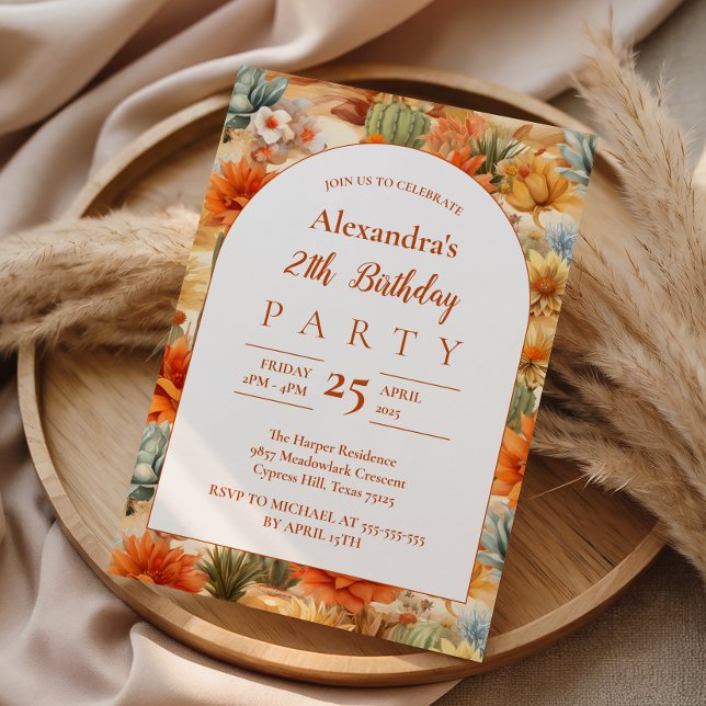 Western Desert Birthday Party Invitation (Creator Uploaded)