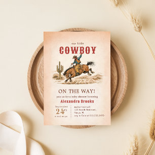 Western Desert Cowboy Baby Shower Invitation