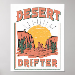 Western Desert Drifter Poster