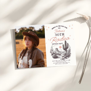 Western Desert Rodeo 30th Birthday Photo Invitation