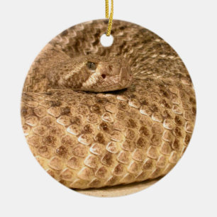 western diamondback rattlesnake ceramic tree decoration