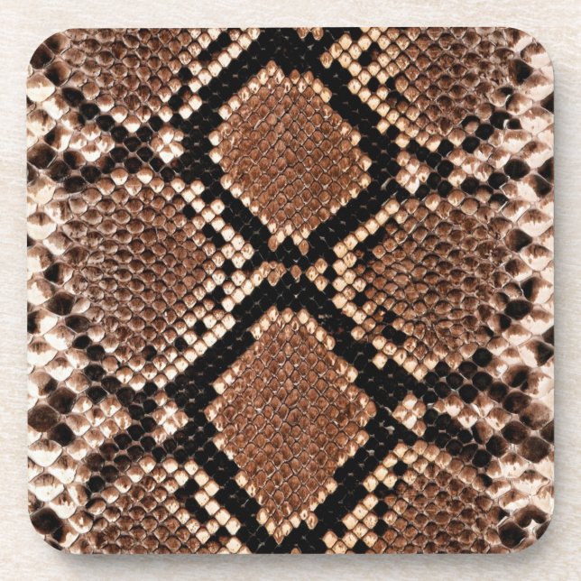 Western Diamondback Rattlesnake Skin Coaster (Front)