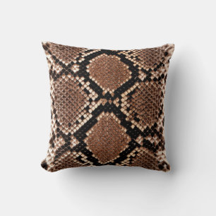 Western Diamondback Rattlesnake Skin Cushion