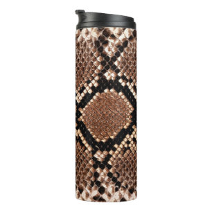 Western Diamondback Rattlesnake Skin Thermal Tumbler