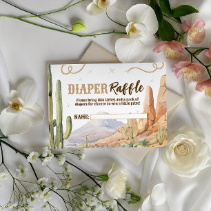 Western Diaper Raffle Ticket Enclosure Card