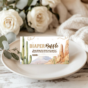 Western Diaper Raffle Ticket Enclosure Card