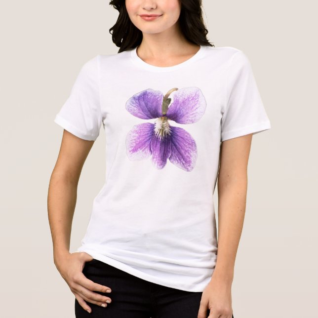Western dog violet. Tri-Blend shirt (Front)