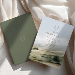 Western Elegant Ranch Wedding Invitation