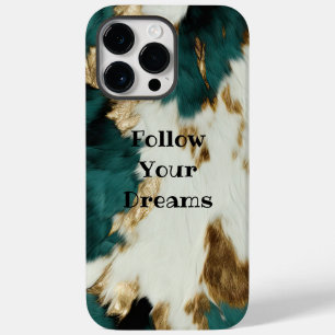 Western Emerald Gold White Cowhide  Case-Mate iPhone 14 Pro Max Case