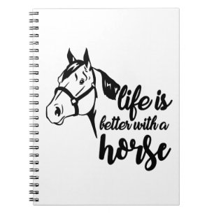 Western Equestrian Gift Horseback Riding Horse Notebook