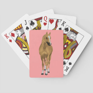 Western Equestrian Pink Cute Horse Playing Cards