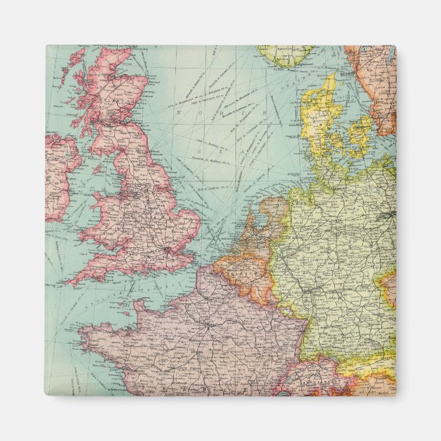 Western Europe communications Magnet (Front)