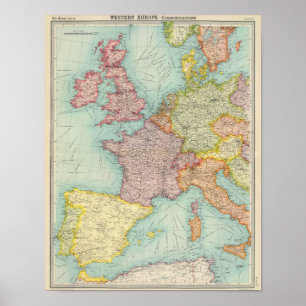 Western Europe communications Poster