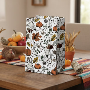 Western Fall Harvest and Cow Skulls Small Gift Bag