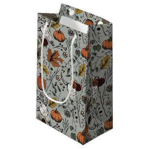 Western Fall Harvest and Cow Skulls Small Gift Bag