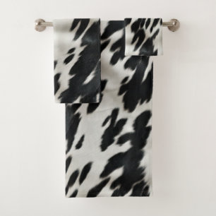 Western Farm Cowhide  Bath Towel Set