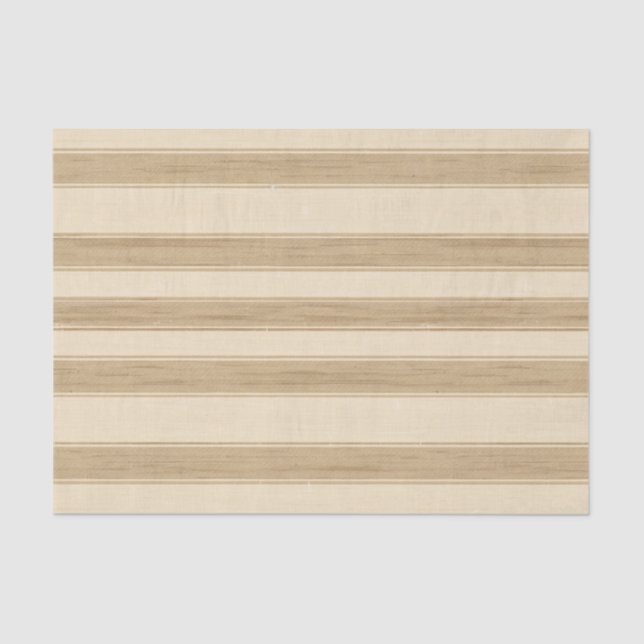 Western Farm Cream Stripes Birthday Tissue Paper (Front)