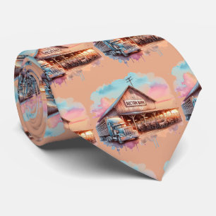 Western Farm Ranch Cattle Auction Barn Tie