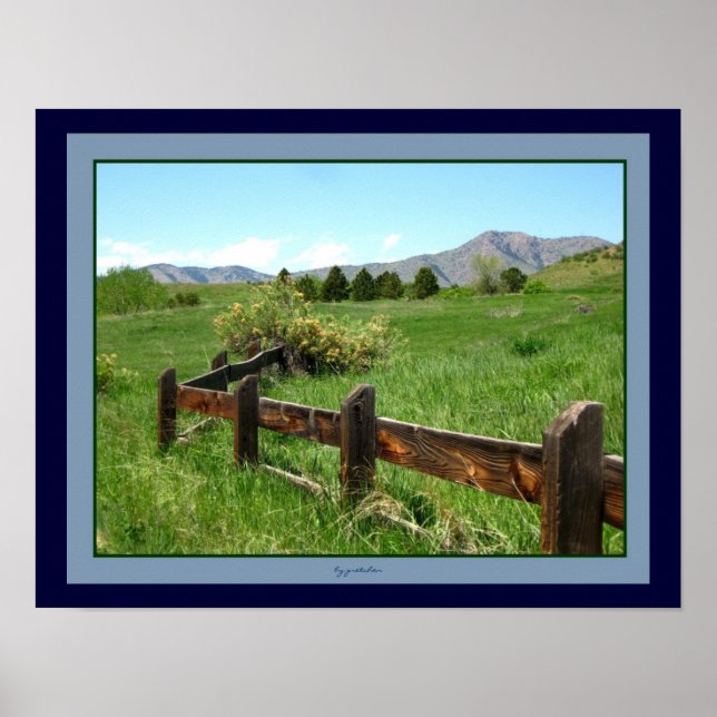 Western Fence Photo Poster by gretchen (Front)